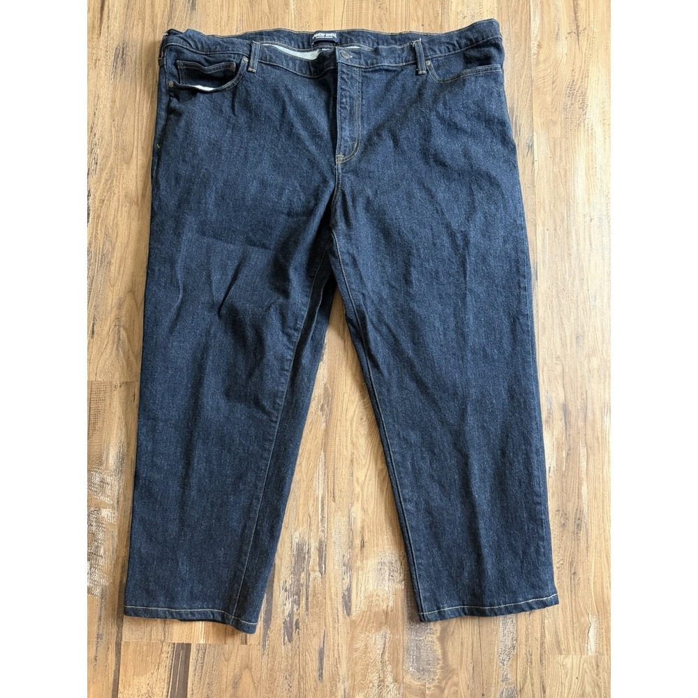 Lands End Coupe Droite Men's Jeans Dark Wash Straight Fit Denim Size 50/T